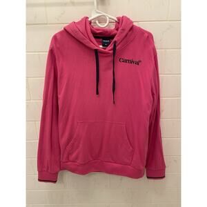 CARNIVAL Cruise Lines Sweatshirt Pullover Hoodie Women’s XL Pink Vacation Travel